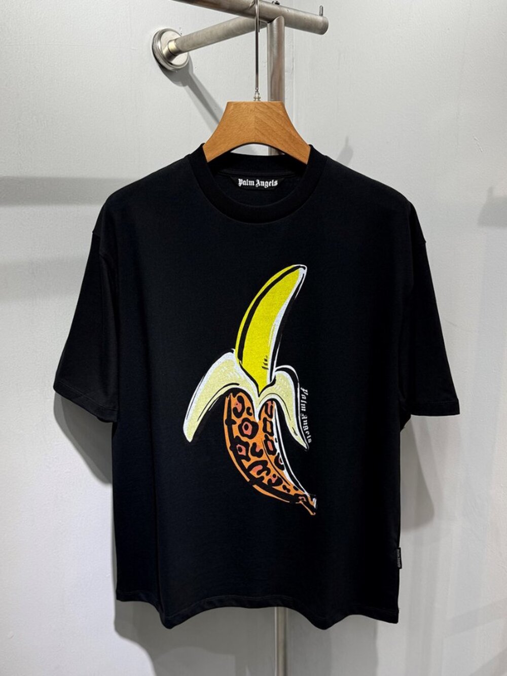 Classic Palm Angels Crew-Neck Short Sleeve Black